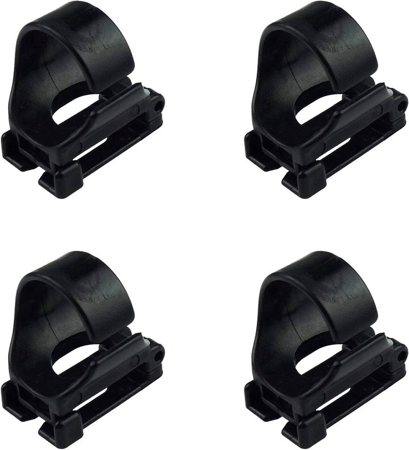 Zelerdo 4 Pack Black Plastic Snorkel Clip Replacement for Snorkeling and Scuba Diving - Image 1
