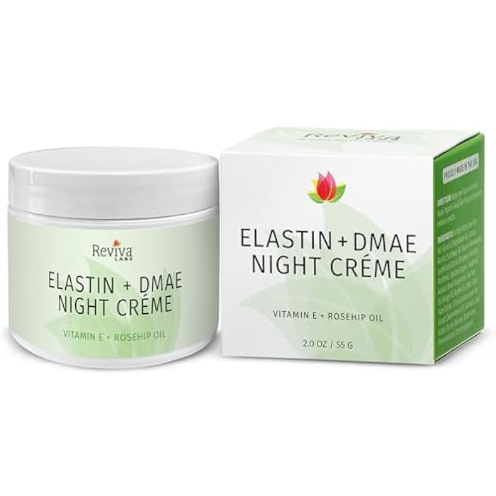 Reviva Labs Elastin and DMAE Cream – Firming Night Cream for Face, Neck, and Throat Area – Facial Moisturizer for Women, Tightening and Lifting Cream, 2 oz - Image 1