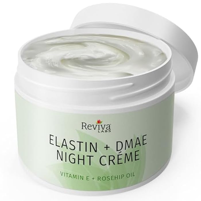 Reviva Labs Elastin and DMAE Cream – Firming Night Cream for Face, Neck, and Throat Area – Facial Moisturizer for Women, Tightening and Lifting Cream, 2 oz - Image 2