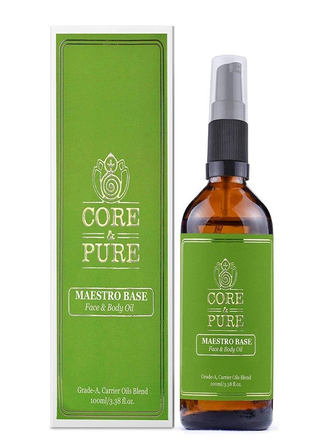 CORE & PURE Maestro Base Massage Oil- Promotes Nourishing and Moisturised Skin |Natural & Exotic Oils Blend|- 100ml - Image 1