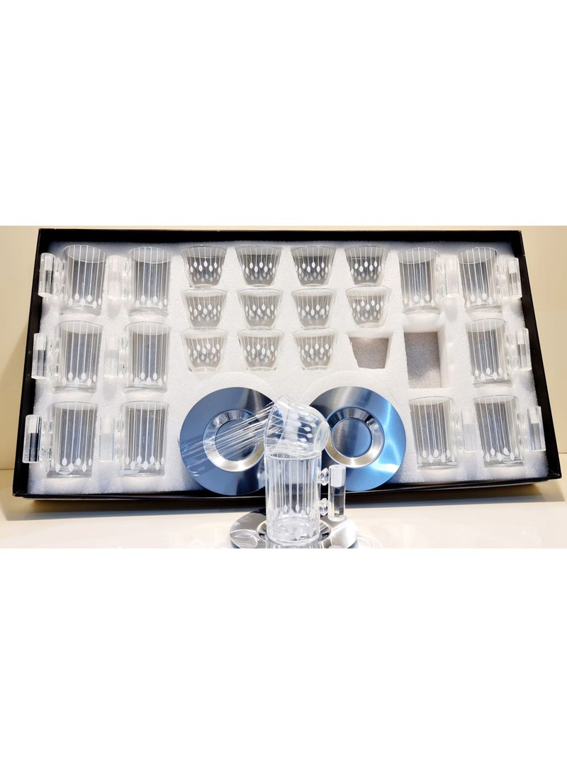 طقم أكواب شاي و فناجين قهوة فاخر مع صحون 36 قطعة