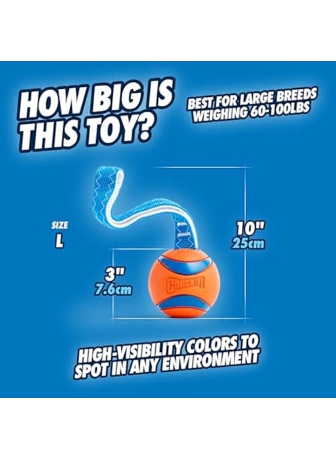 Chuckit! Ultra Tug Dog Toy, Large Fetch and Dog Ball Tug Toy for Dogs 60-100 Pounds - Image 3