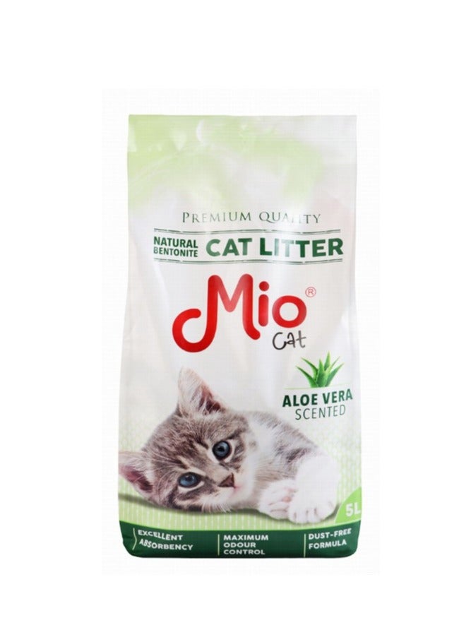 Mio Cat Bentonite Clumping Cat Litter Aloe Vera Scent - dust free5 L