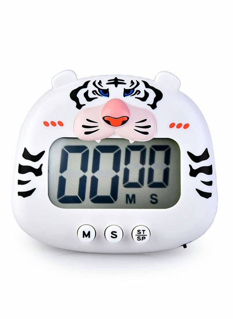 Excefore - Kitchen Timer,  Large Display Digital Timer Magnetic Back Loud Alarm, Animal Countdown Timer White Cooking Timers for Kitchen Teachers Students Games Meetings, Sports Timer for Workouts Exercise - Image 1