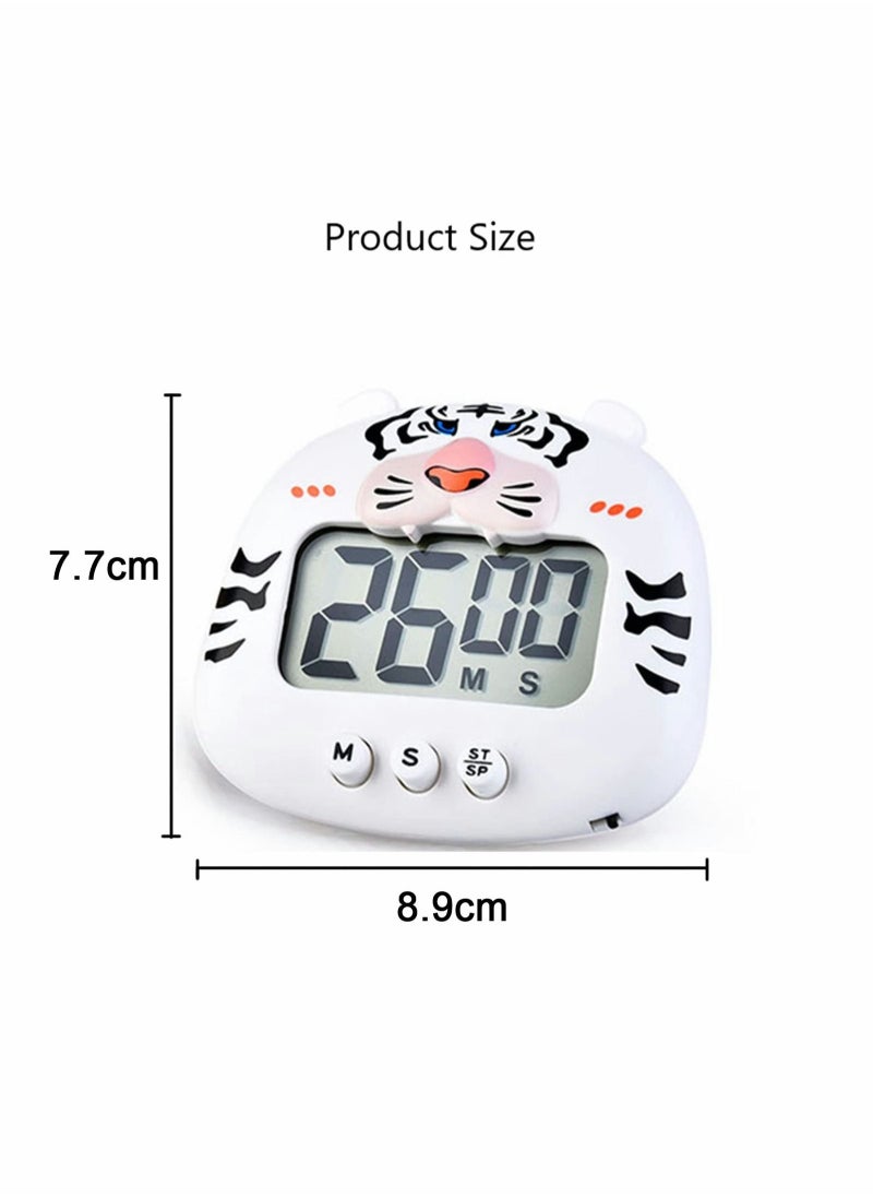 Excefore - Kitchen Timer,  Large Display Digital Timer Magnetic Back Loud Alarm, Animal Countdown Timer White Cooking Timers for Kitchen Teachers Students Games Meetings, Sports Timer for Workouts Exercise - Image 1