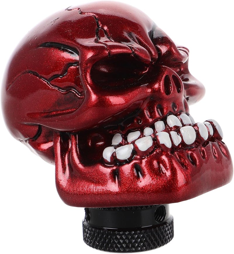 Zerodeko Resin Skull Gear Shift Knob Red Manual and Automatic Car Stick Shifter Head Universal Car Interior Accessory for Custom Vehicle Transmission - Image 1