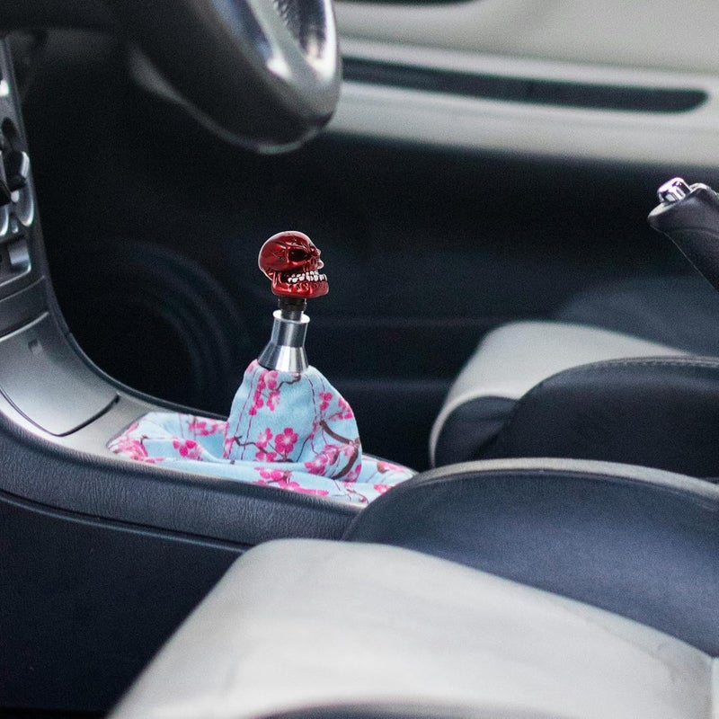 Zerodeko Resin Skull Gear Shift Knob Red Manual and Automatic Car Stick Shifter Head Universal Car Interior Accessory for Custom Vehicle Transmission - Image 5