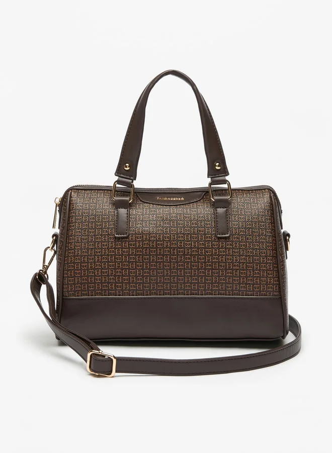 فلورا بيلا من شو إكسبرس Women's Textured Bowler Bag with Double Handles and Zip Closure