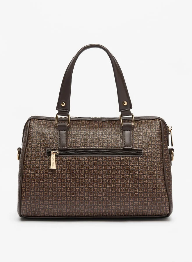 فلورا بيلا من شو إكسبرس Women's Textured Bowler Bag with Double Handles and Zip Closure