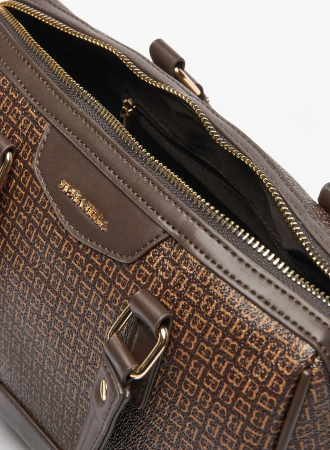 فلورا بيلا من شو إكسبرس Women's Textured Bowler Bag with Double Handles and Zip Closure