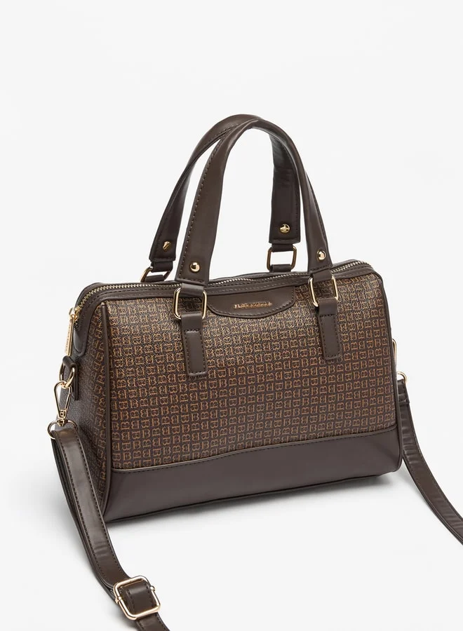 فلورا بيلا من شو إكسبرس Women's Textured Bowler Bag with Double Handles and Zip Closure