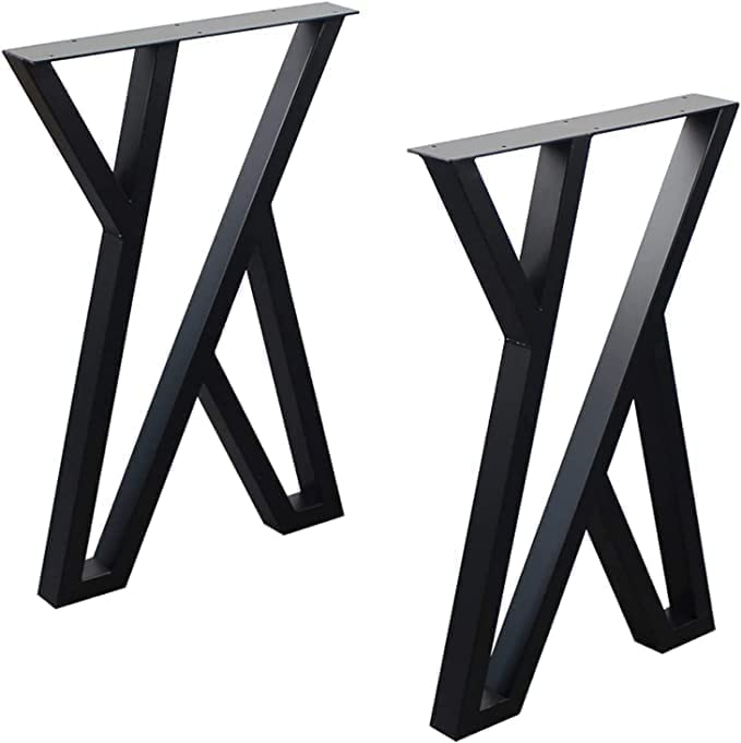 Dcloud Metal Legs for Table fruniture Heavy Duty Iron Desk Legs 28 71 cm Height 18 45 cm Wide Industrial Furniture Legs for Home Office Black X Shape Leg - Image 1