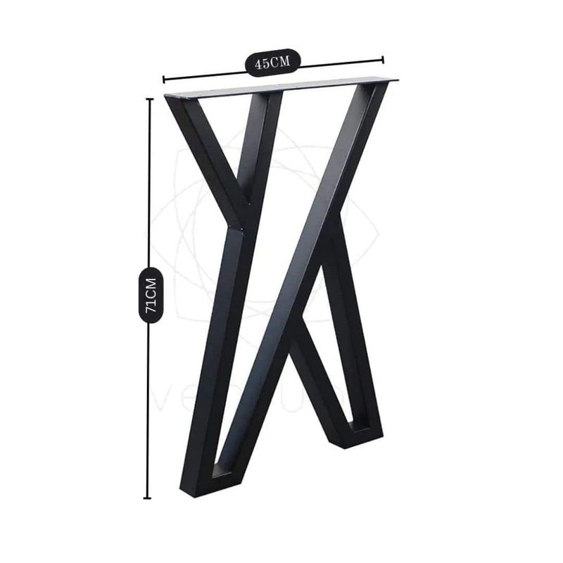 Dcloud Metal Legs for Table fruniture Heavy Duty Iron Desk Legs 28 71 cm Height 18 45 cm Wide Industrial Furniture Legs for Home Office Black X Shape Leg - Image 3
