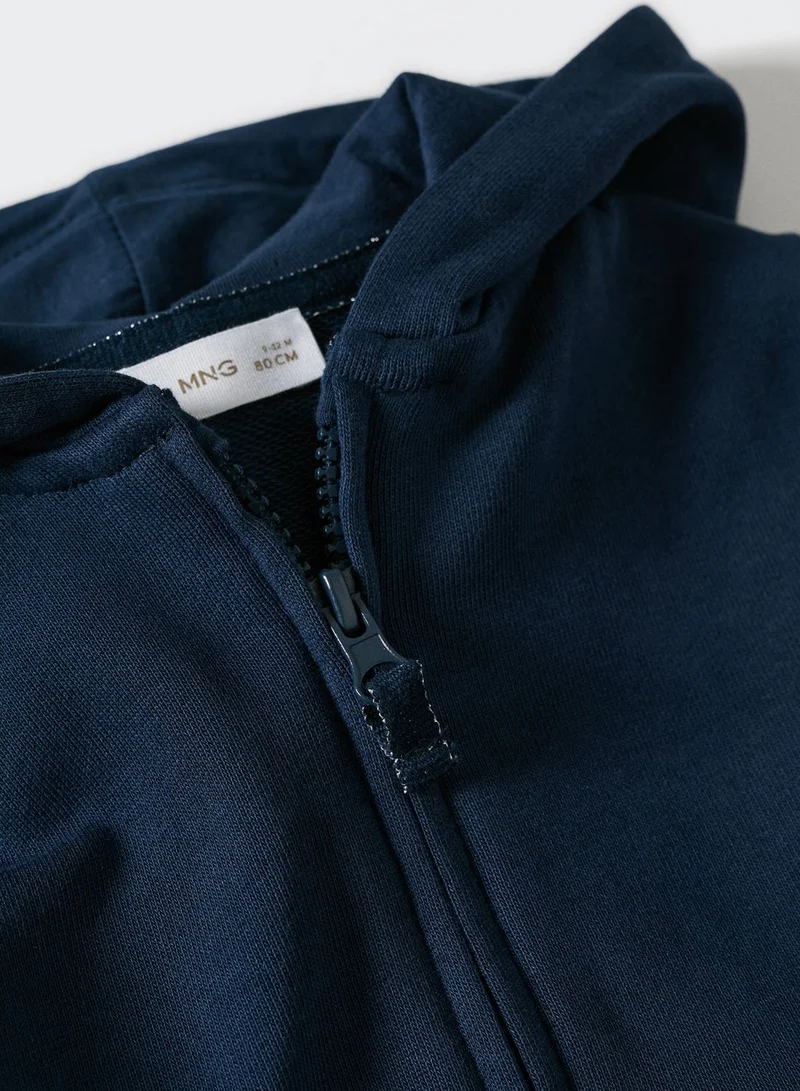 MANGO Infant Essential Zip Through Hoodie