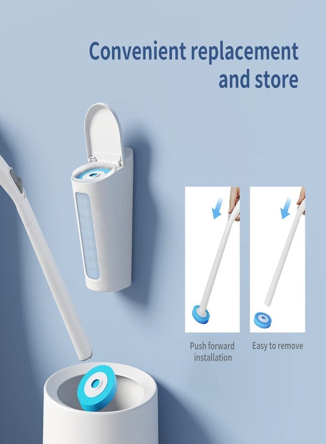 CQT Disposable Toilet Bowl Brush with Toilet Wand 10 Refill Heads, Toilet Bowl Cleaner Wands,Toilet Cleaning System Starter Kit(Wand+10 Refills) - Image 5