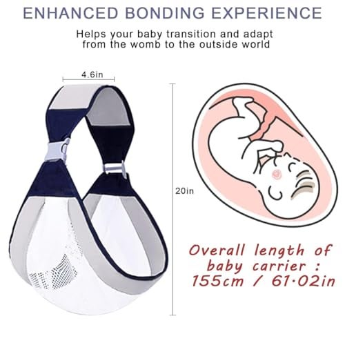 Adbeni Imported Baby Carrier | Adjustable Ergonomic Baby Sling for Newborn to Toddler | Breathable 3D Mesh Infant Baby Wrap | Lightweight & Comfortable Shoulder Straps - Image 3