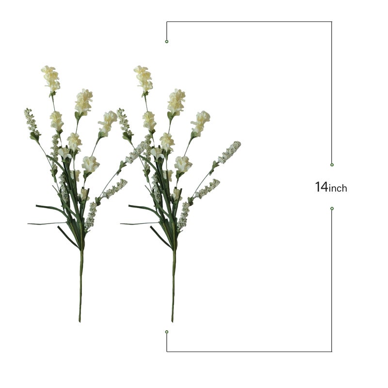 TEMPUS 10Pcs Artificial Flower Bulk Spring/Summer Flowers Wedding Party Vase Bouquet Floral Arrangement Home Decor Indoor Decor(Milky White) - Image 3