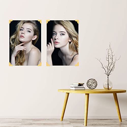 Pajean 720 Pieces Photo Corners Self Adhesive Photo Corners for Scrapbooking and Stamping Supplies DIY Scrapbook Stickers Album Diary Personal Journal Diary Organizer(Gold) - Image 5