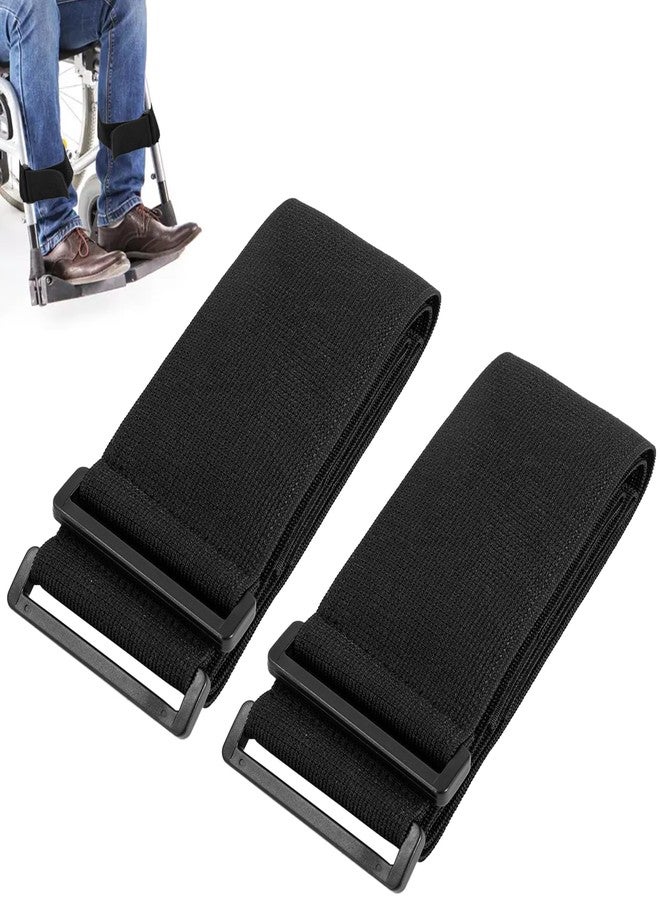 FDFuZhao "2 Pack Wheelchair Leg Strap, Breathable Wheelchair Foot Straps, Wheelchair Seat Belt, Wheelchair Accessories for Elderly Patient, Dementia, Paralysis, Parkinson's, Legs Spasm to Prevent Sliding " - Image 1