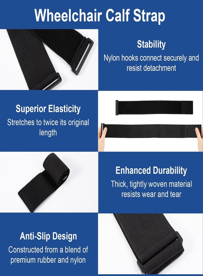 FDFuZhao "2 Pack Wheelchair Leg Strap, Breathable Wheelchair Foot Straps, Wheelchair Seat Belt, Wheelchair Accessories for Elderly Patient, Dementia, Paralysis, Parkinson's, Legs Spasm to Prevent Sliding " - Image 3