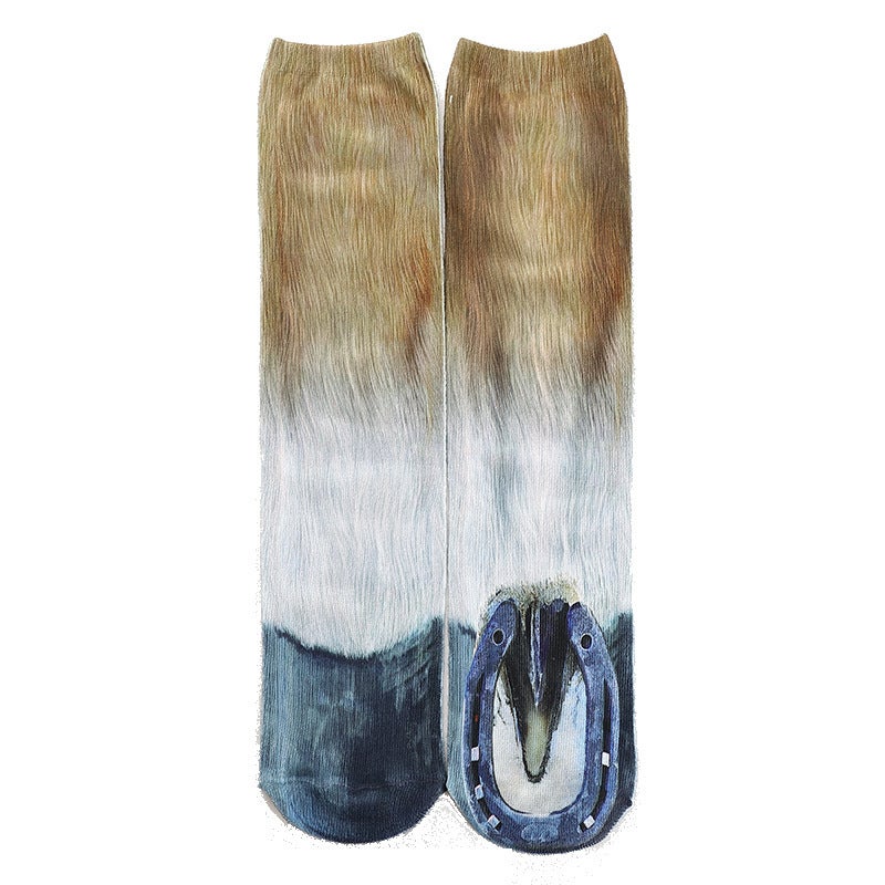 3D Foot Heat Sublimation Cat's Claw Dog's Claw Socks Animal Mid-tube Socks Heat Transfer Cartoon Digital Printing Socks Funny Creative - Image 1