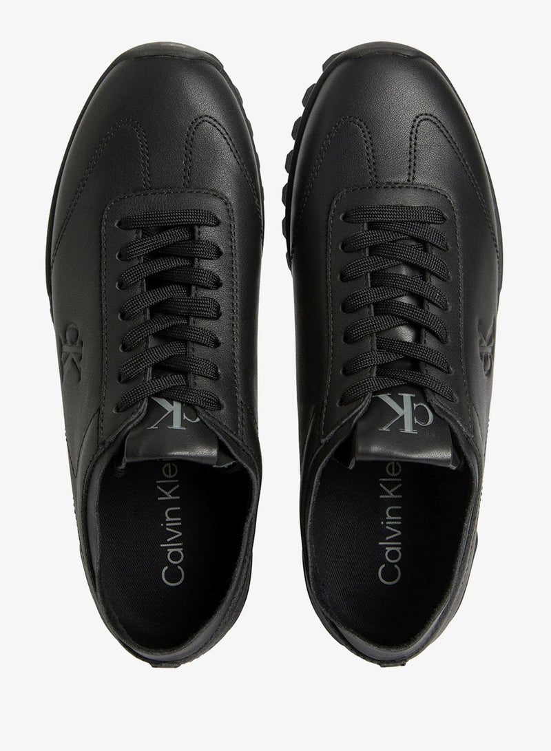 Calvin Klein Jeans Leather Low Profile Runner Trainers - Image 4