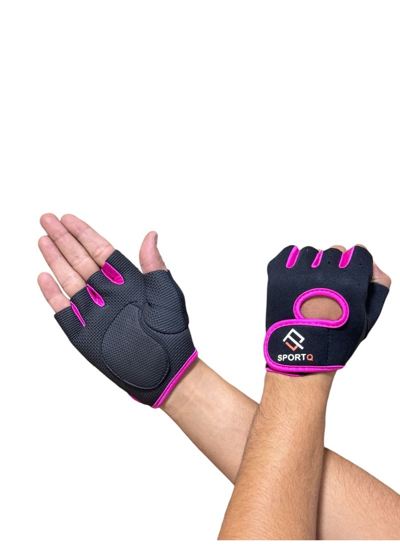 SportQ Fitness Gloves for Men Women Breathable Half Finger Sports Gloves, Anti-Slip Shock Absorption Sports Gloves, Suitable for Gym, Outdoor Cycling, Climbing  - Image 1