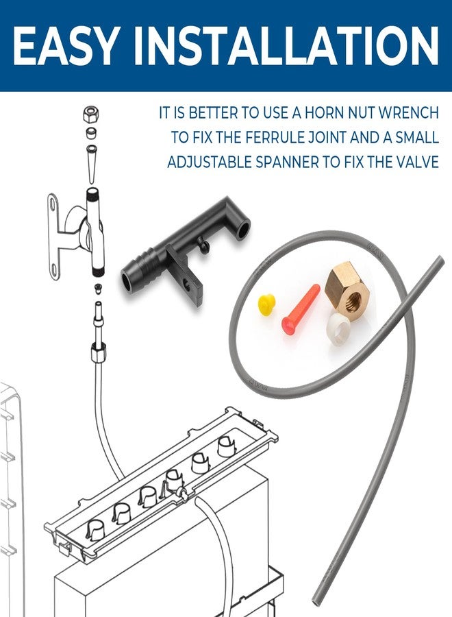 Pokin New Upgraded 4079 Feed Tube-Nozzle Replacement for Aprilaire Humidifiers 550 558 560 560A 568 350 360,Includes #4004 in-Line Strainer #4231 Yellow Orifice,Feed Tube Parts Compatible with Aprilaire 550 - Image 4