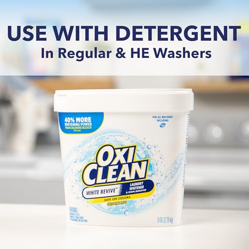 OxiClean White Revive Laundry Whitener and Stain Remover Powder, 3 lb - Image 3