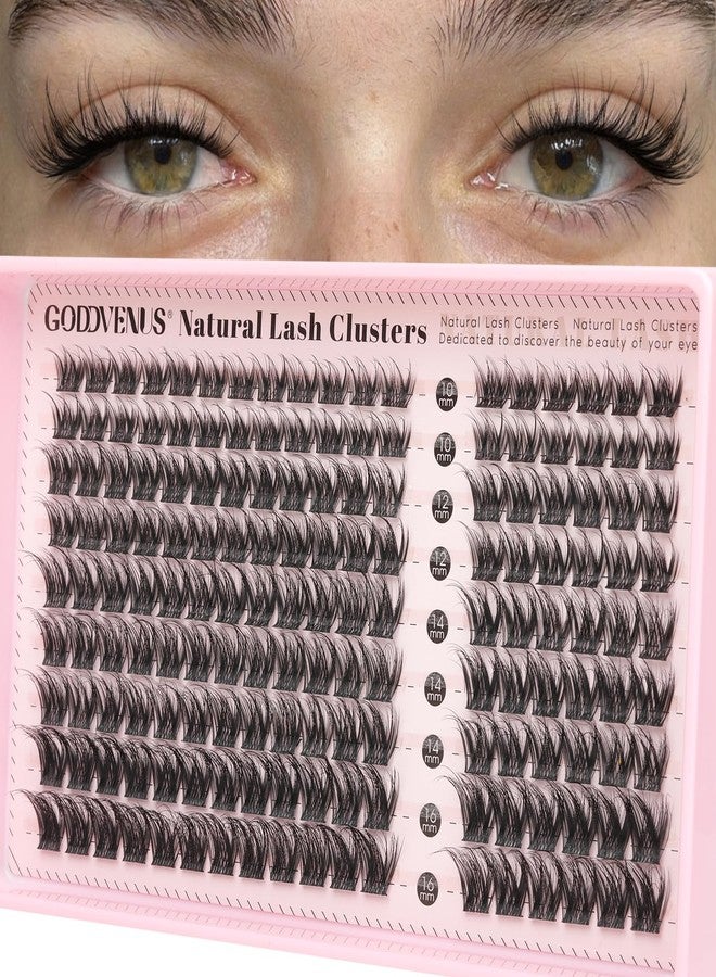 Goddvenus Elegant Lash Clusters Natural Wispy Eyelashes Clusters Fluffy - Image 1