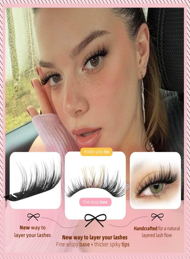 Goddvenus Elegant Lash Clusters Natural Wispy Eyelashes Clusters Fluffy - Image 4