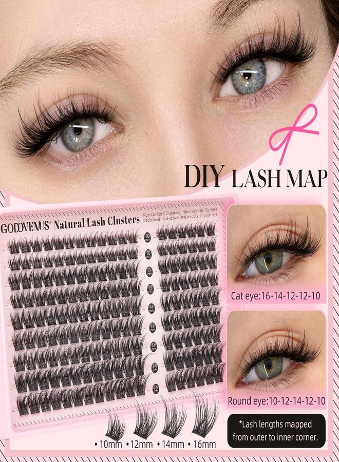 Goddvenus Elegant Lash Clusters Natural Wispy Eyelashes Clusters Fluffy - Image 3