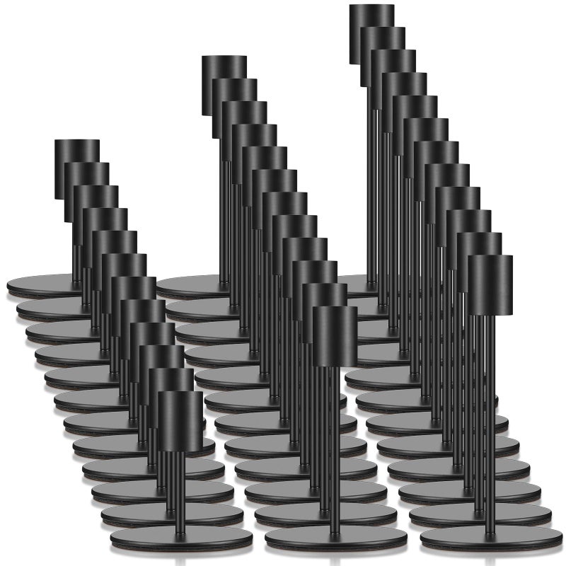 Sieral Sieral Candle Holders Set Candlesticks Holders Bulk Decorative Taper Candle Holders Modern Metal Candelabras for Wedding Dinning Anniversary Home Xmas Party Decor Table Centerpiece(Matte Black 36 Pcs)  - Image 1