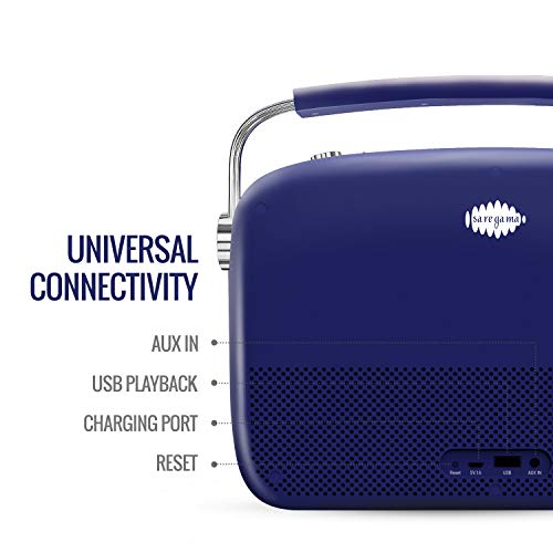 Carvaan Saregama Carvaan Premium Hindi - Portable Music Player with 5000 Preloaded Songs, FM/BT/AUX (Royal Blue) - Image 3