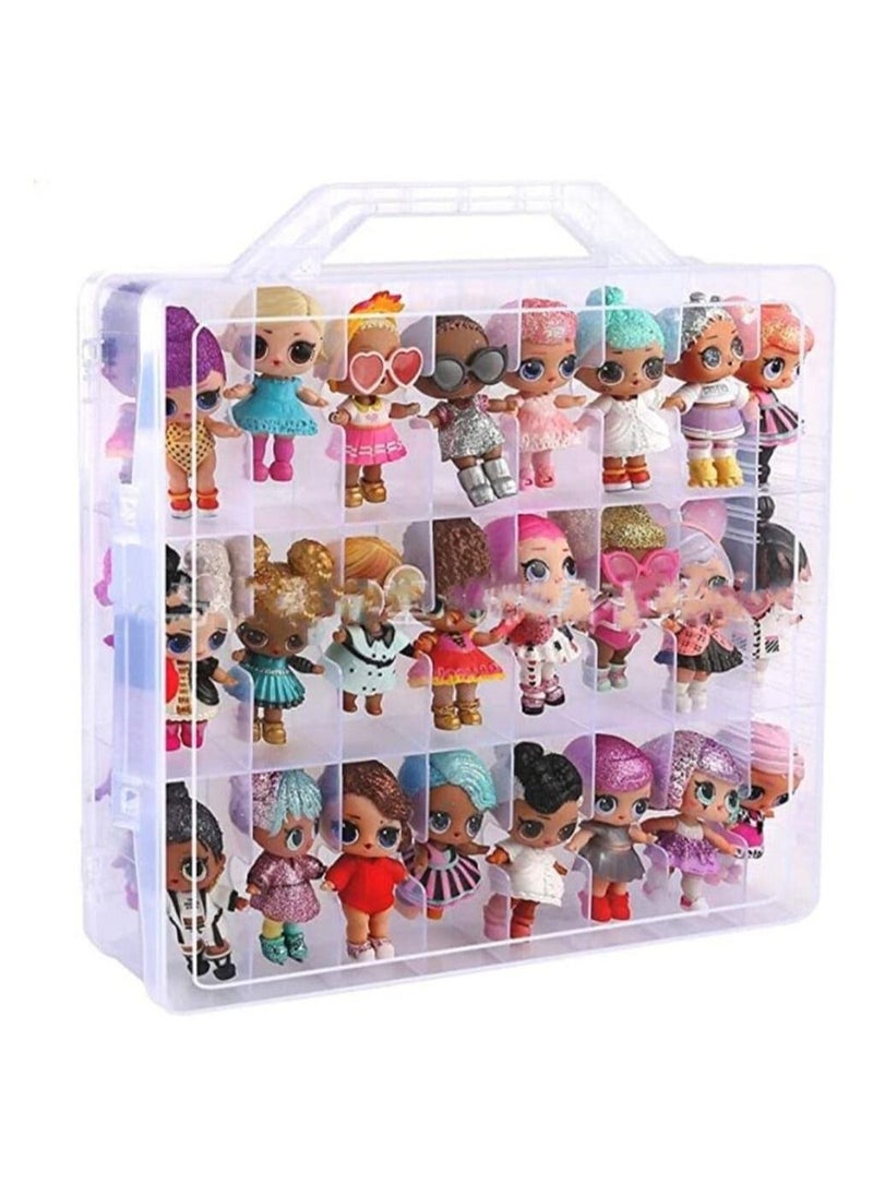 Generic - 48 Multi Grid Portable Nail Polish Storage Box Organizer Holder For Display and Storage Transparent Box - Image 1