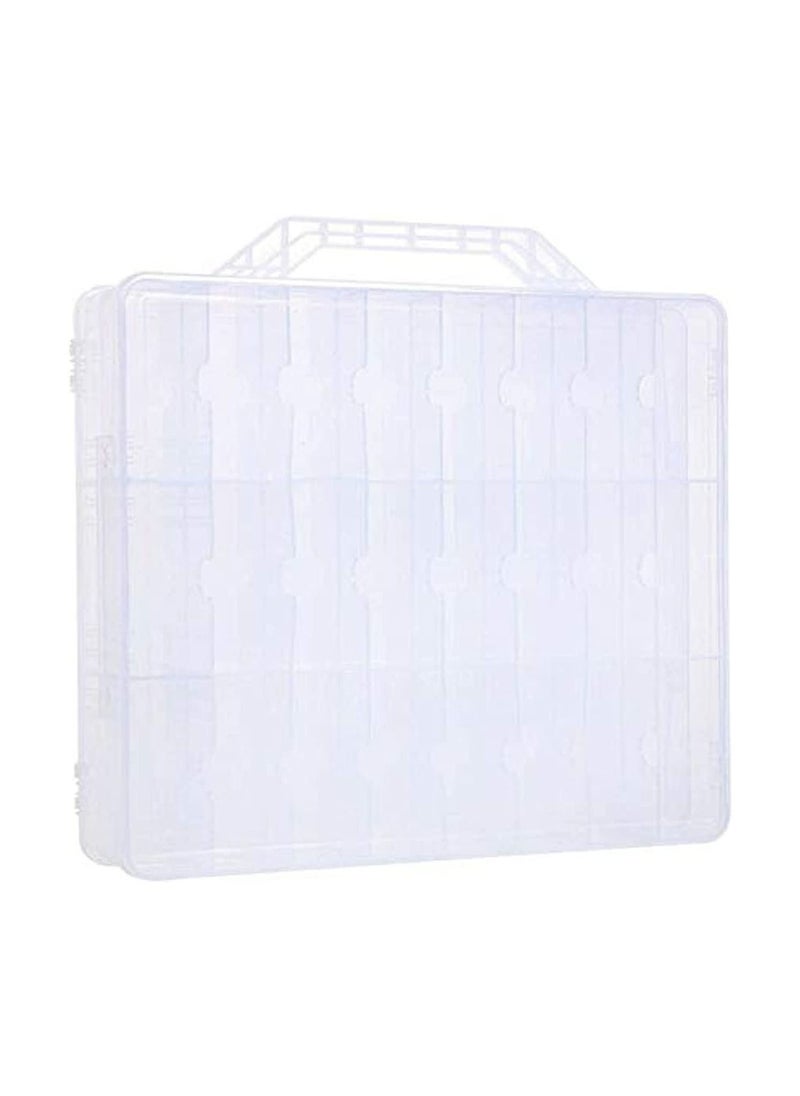 Generic - 48 Multi Grid Portable Nail Polish Storage Box Organizer Holder For Display and Storage Transparent Box - Image 1