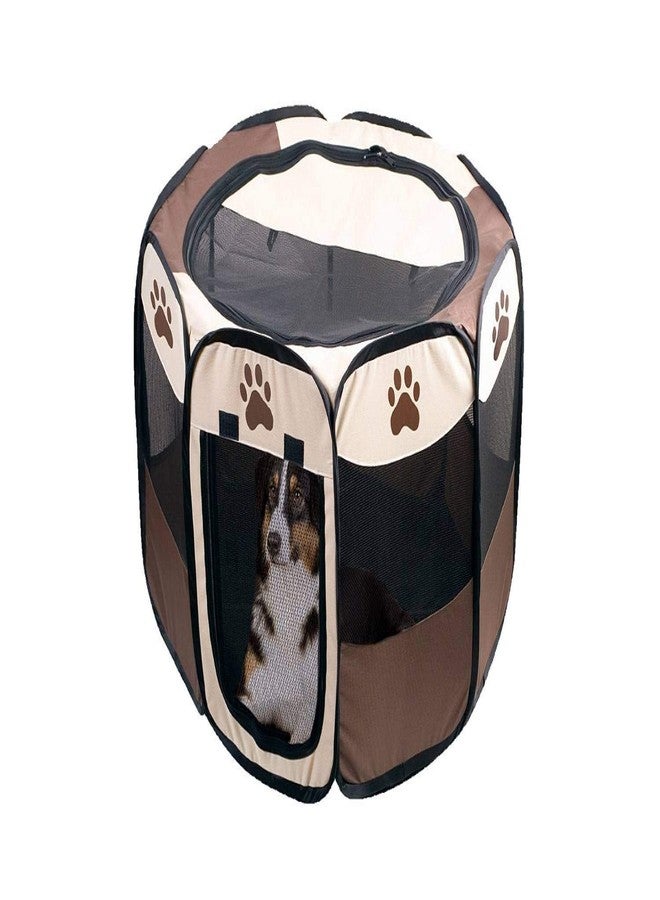 Etna Portable Foldable Pet Playpen For Dogs, Paw Print - Indoor and Outdoor Use, Medium/Large Sized Pets - Pop-Up, Traveling, Kennel Design, Ideal for Keeping Pets Safe and Secure - 36 x 23 Inches - Image 3