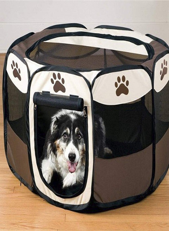 Etna Portable Foldable Pet Playpen For Dogs, Paw Print - Indoor and Outdoor Use, Medium/Large Sized Pets - Pop-Up, Traveling, Kennel Design, Ideal for Keeping Pets Safe and Secure - 36 x 23 Inches - Image 5