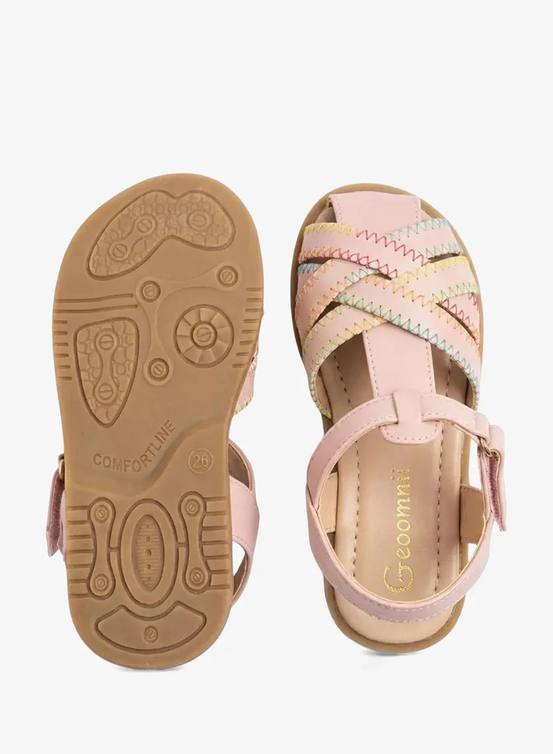 Geoomnii Pink Junior Girls’ Sandals with Backstrap – Soft, Comfortable & Secure Fit for Women | Best Price UAE