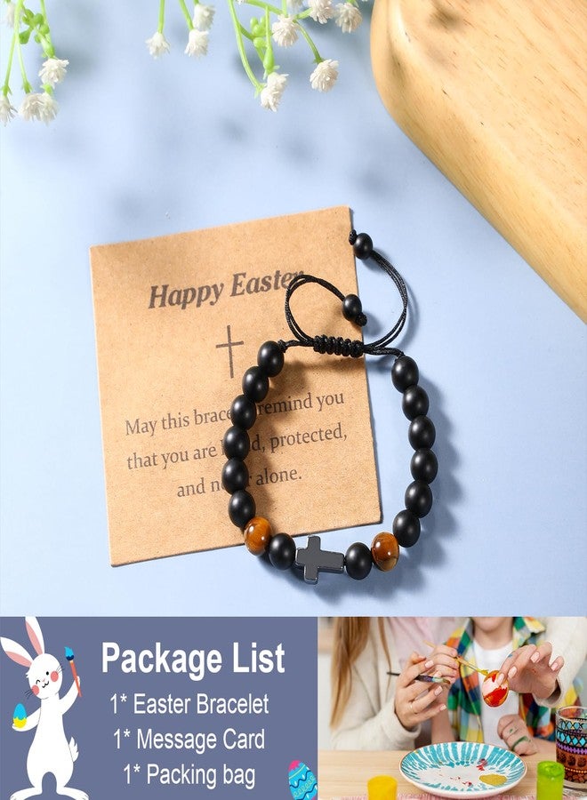Lamyba Easter Basket Stuffers for Teen Boys, Christian Cross Bracelet, Easter Bracelets for Teens, Christian Gifts for Son Grandson, Religious Jewelry Presents for Men - Image 4