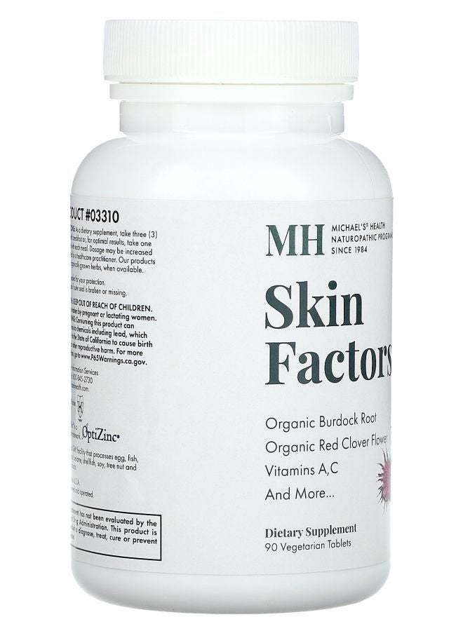 Michael's Naturopathic Skin Factors 90 Vegetarian Tablets - Image 2