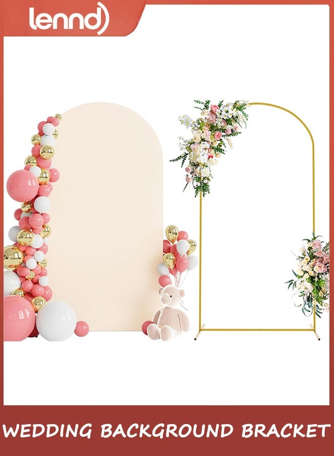 LENND Wedding Arch Backdrop and Arch Cover Metal Arch Frame 220cm with Arch Frame Cover Suitable for Birthday Party Wedding Bridal Baby Shower Event Decoration - Image 2