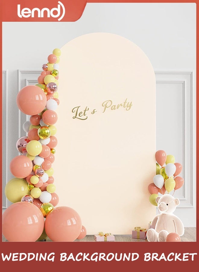 LENND Wedding Arch Backdrop and Arch Cover Metal Arch Frame 220cm with Arch Frame Cover Suitable for Birthday Party Wedding Bridal Baby Shower Event Decoration - Image 1