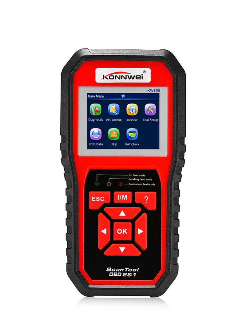 Konnwei أداة قراءة رموز الأعطال في محرك السيارة KONNWEI 850 Universal OBD2 Scanner Code Reader - Image 2