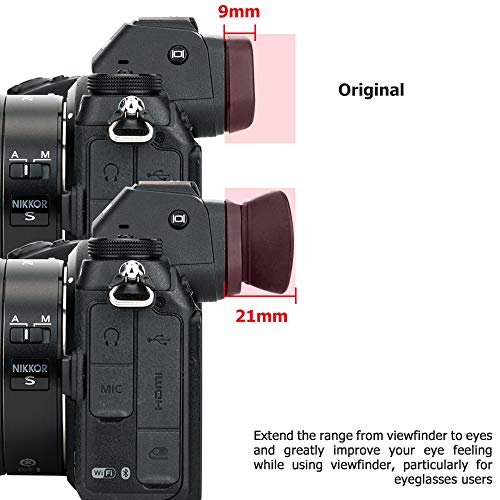 Kiorafoto Soft Silicon Camera EVF Viewfinder Eyecup Eyepiece Eyeshade for Nikon Z6III Z5II Z6II Z7II Z6 Z7 Z5 Replaces Nikon DK-29 Eye Cup Protector (Does Not Fit Z9!) - Image 3