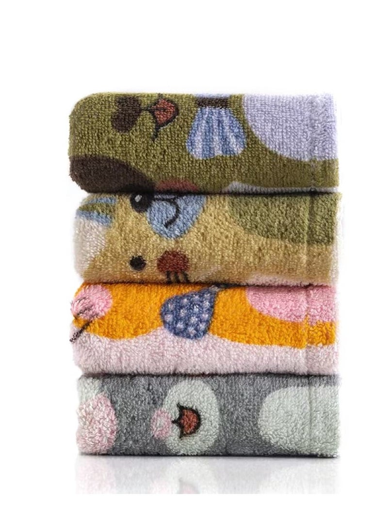 Excefore Bathroom Hand Towels, 4-Pack Cartoon Cat Hand Towel Soft 100% Cotton Towel Highly Absorbent Hand Towel, Hand Towels for Bath, Hand, Face, Gym and Spa, Size 10" x 20" - Image 3