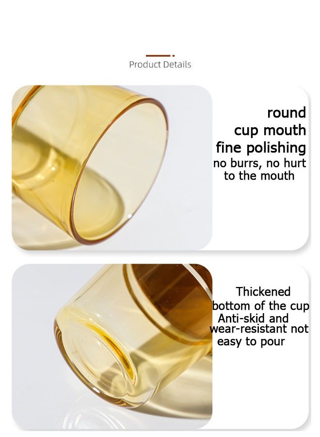 ZCM-HAPPY 2-Piece Glass Bamboo Cup Set with Straw and Small Drainage Opening – Trendy Internet Celebrity Design, Perfect Summer Gift Water Cups for Women, Ideal Souvenir - Image 5