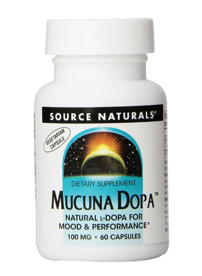 سورس ناتشورالز موكونا دوبا ١٠٠ ملغ، ٦٠ كبسولة نباتية - يدعم وظائف المخ والرغبة الجنسية ونمو العضلات - Image 1