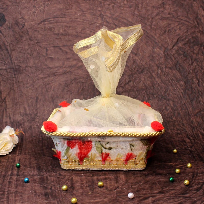 Boxo سلة هدايا فارغة مع شبكة هدايا زفاف - 6 قطع - Image 3