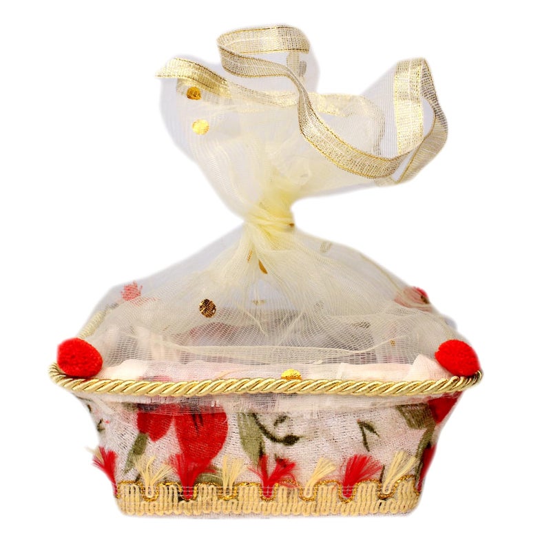 Boxo سلة هدايا فارغة مع شبكة هدايا زفاف - 6 قطع - Image 4